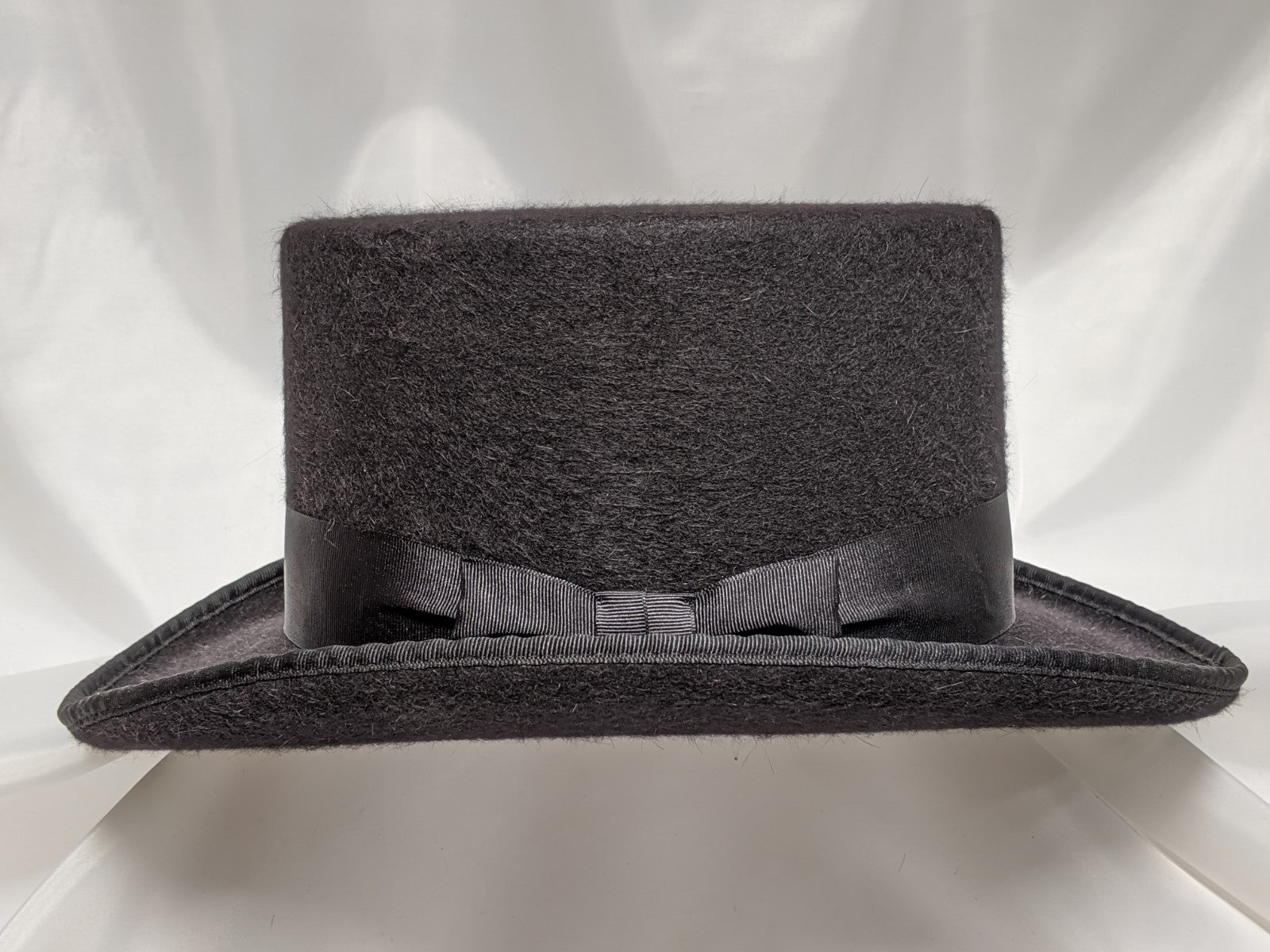 Top Hat Straw, Dark Gray Straw Top Hat, Formal Top Hat, Handmade